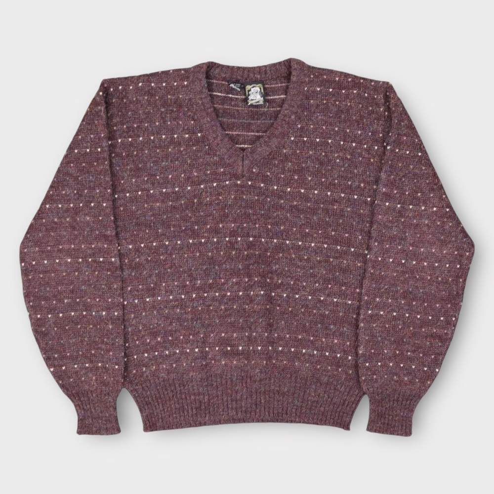 Men's V-Neck Sweater - Maroon